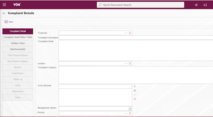 QDMS Customer Complaints Management Module