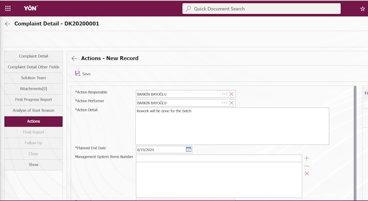 QDMS Internal Customer Complaints Management Module