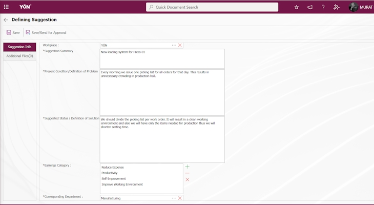 QDMS Suggestion Management Module